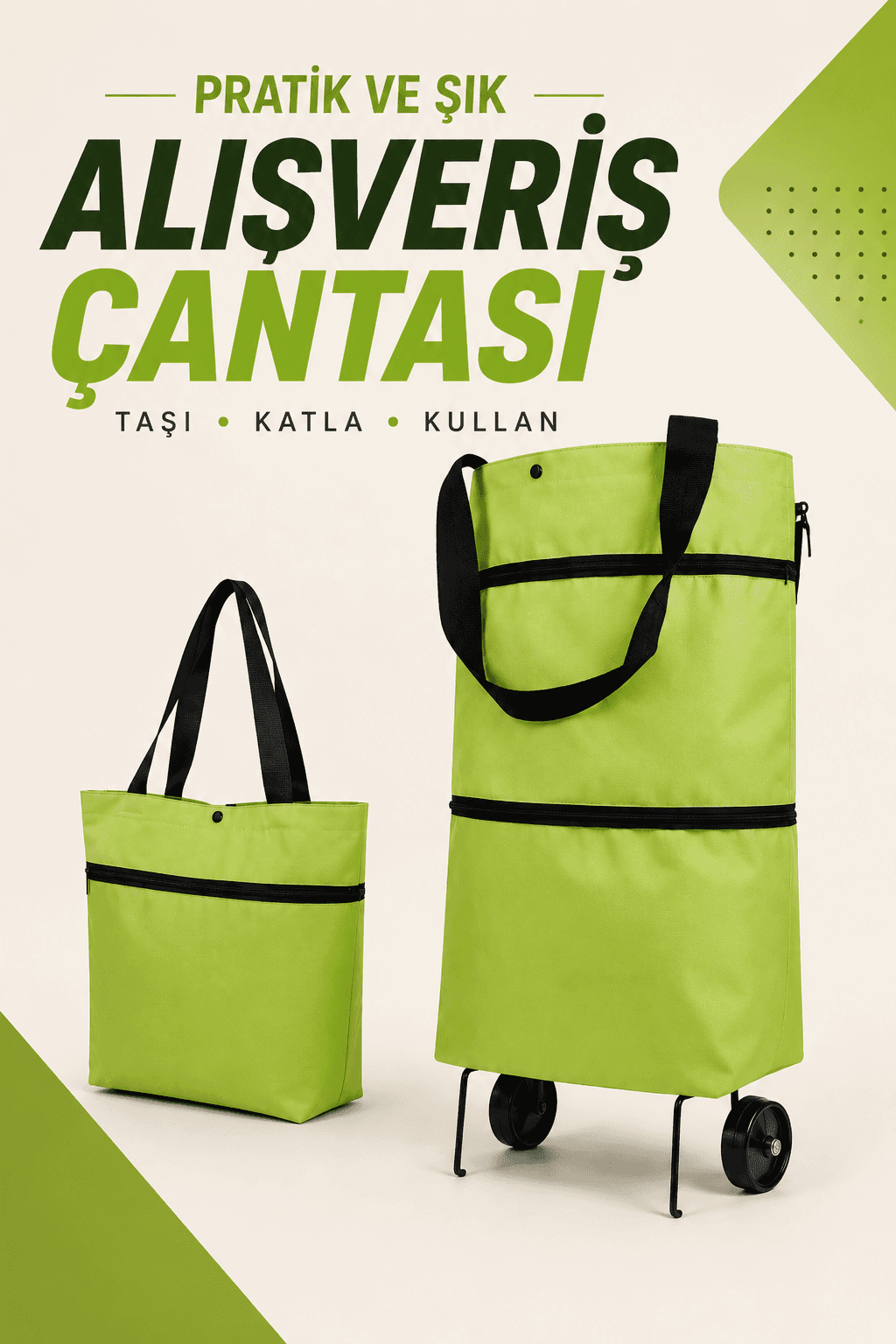 KATLANABİLİR ALIŞVERİŞ ÇANTASI