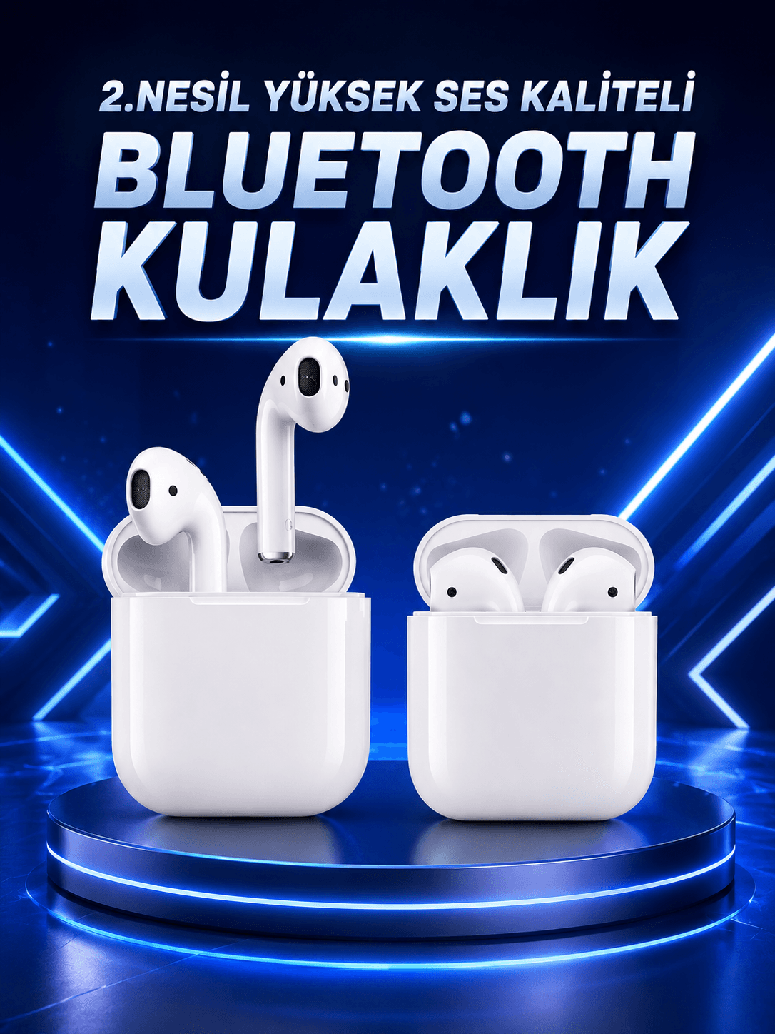 2.Nesil Yeni Model TWS Bluetooth Kulaklık Dokunmatik Kontrol Yüksek Ses Kaliteli