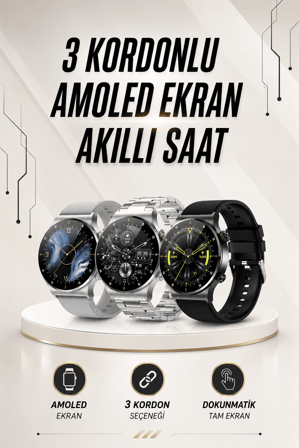 Akıllı Saat Arama Cevaplama Müzik Dinleme GPS Takibi