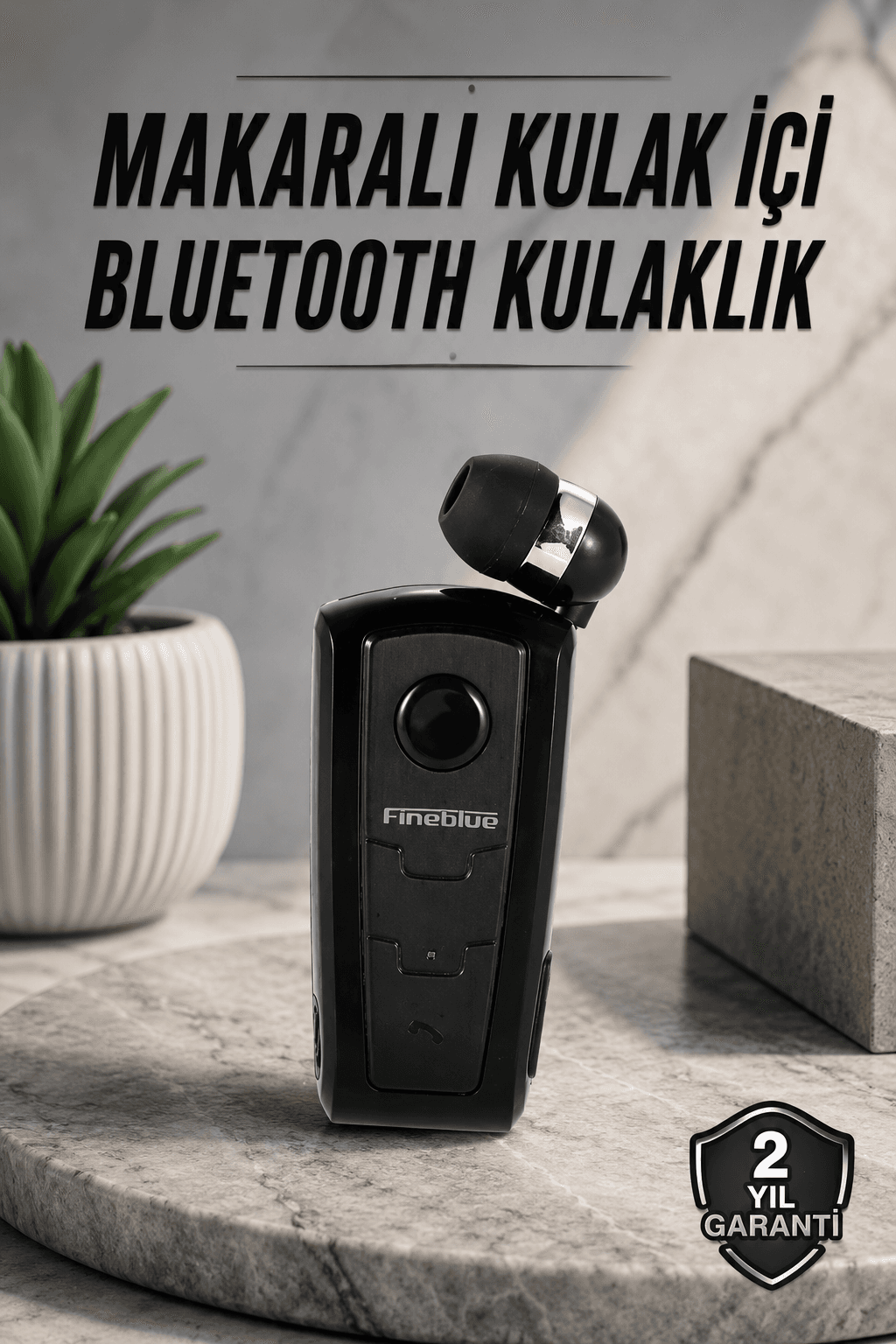Tüm Telefonlara Uyumlu Mikrofonlu Titreşimli Makaralı Bluetooth Kulakiçi Kulaklık