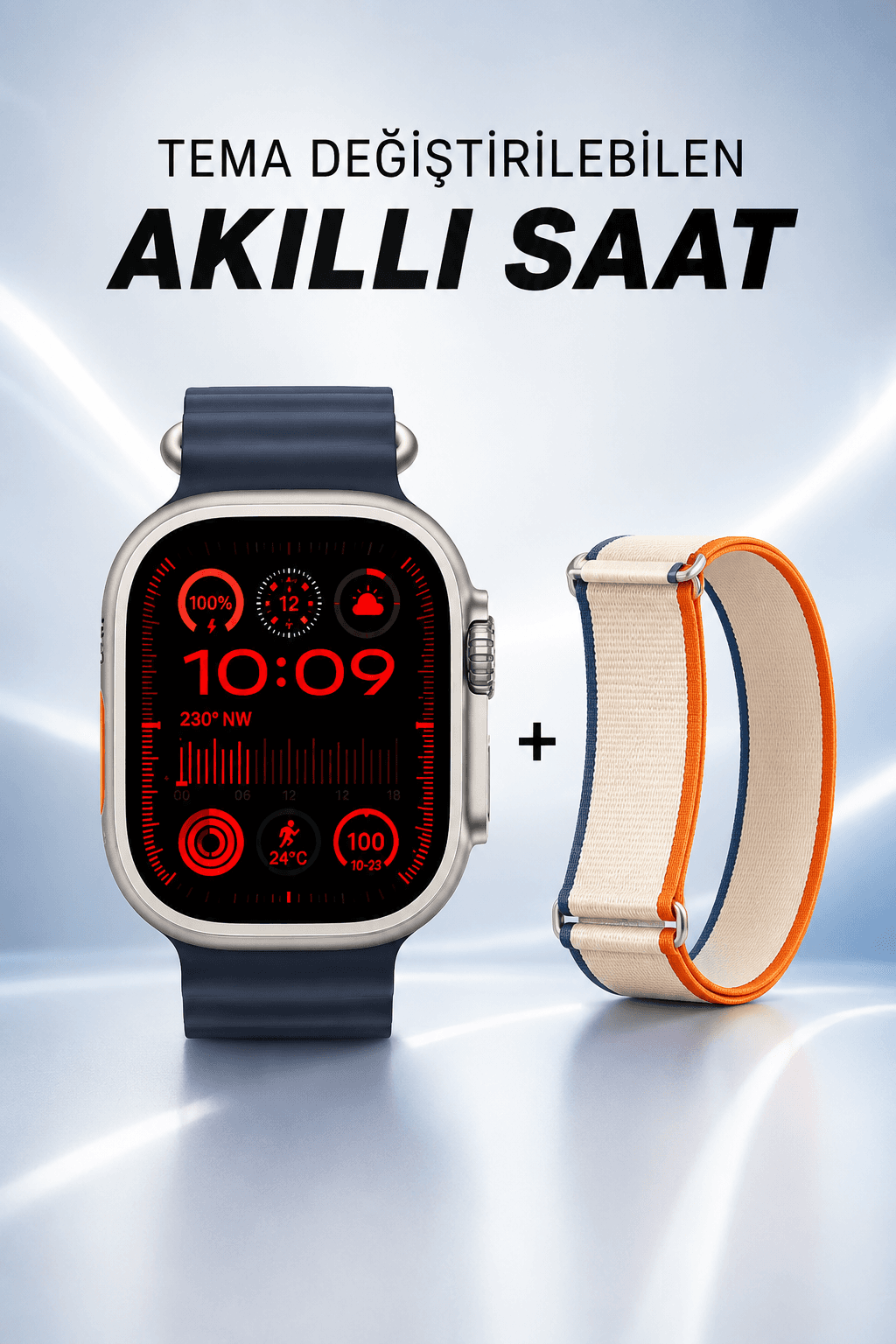 Akıllı Saat Yeni Nesil Sesli Asistan Uyku ve Sağlık Takibi Adımsayar