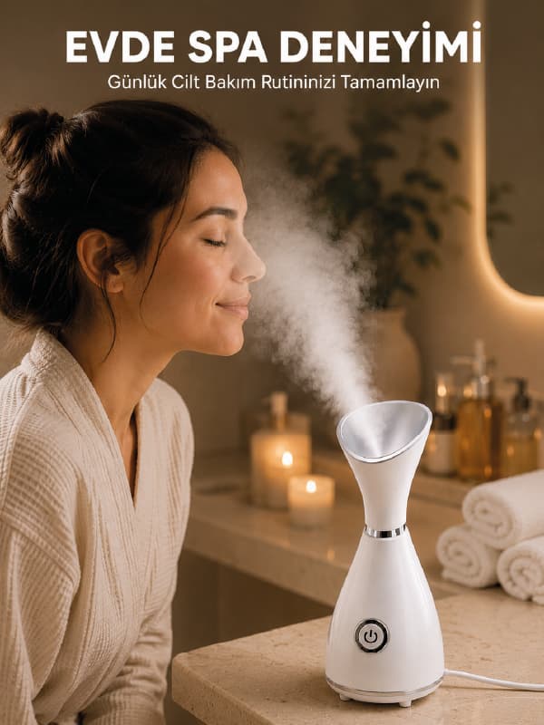 Nano İyonik Buhar Cihazı Tek Tuşla Kullanım Yüz Bakım Makinesi