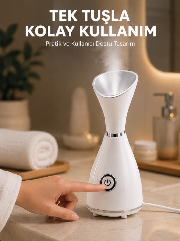 Yüz Buhar Cihazı 80 ML Su Hazneli Nano İyonik