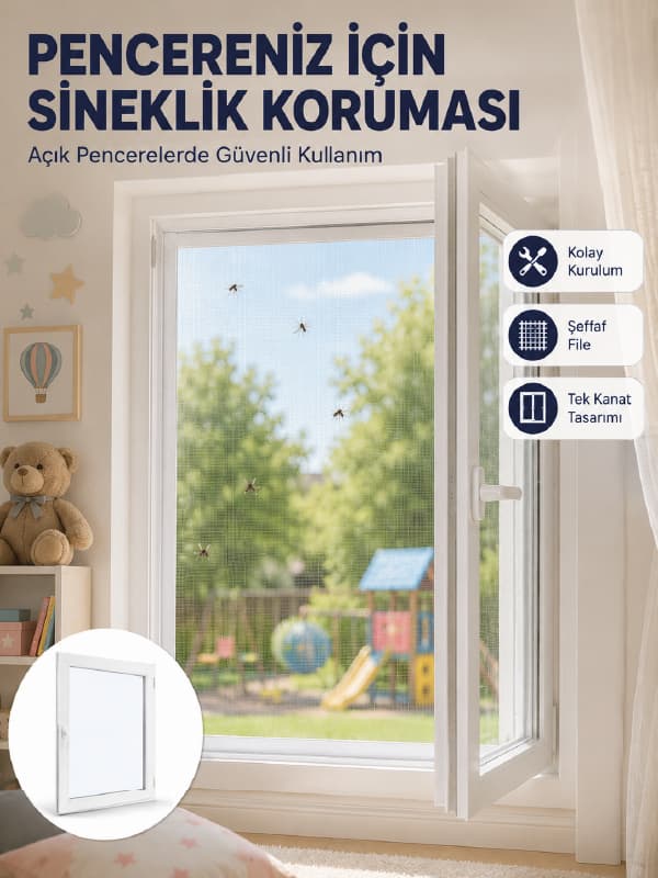 Sinek ve Uçan Böceklere Karşı Koruyucu Pencere Sineklik Filesi