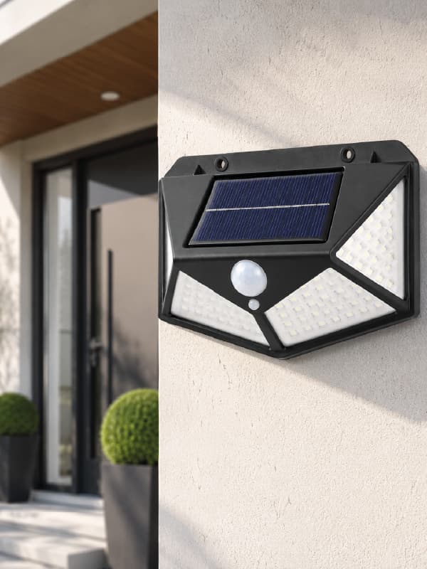 Güneş Enerjisi ile Şarj Olan Hareket Sensörlü 3 Modlu LED Dış Mekan Duvar Aydınlatması