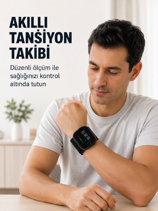 Dijital Bilek Tipi Tansiyon Ölçüm Cihazı Hafızalı Tasarım