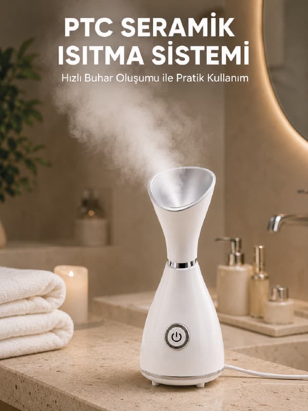 Nano İyonik Cilt Bakım Buhar Makinesi PTC Isıtma Sistemli
