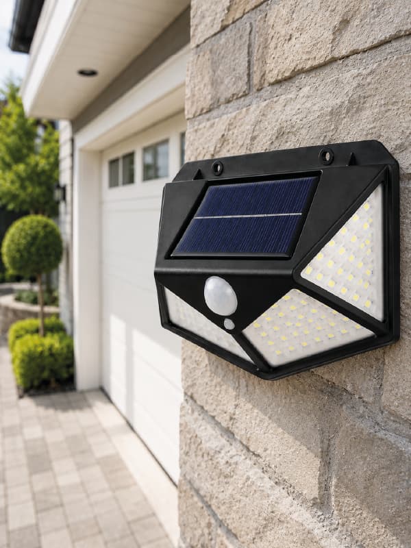 Güneş Enerjisi ile Şarj Olan Hareket Sensörlü 3 Modlu LED Dış Mekan Duvar Aydınlatması