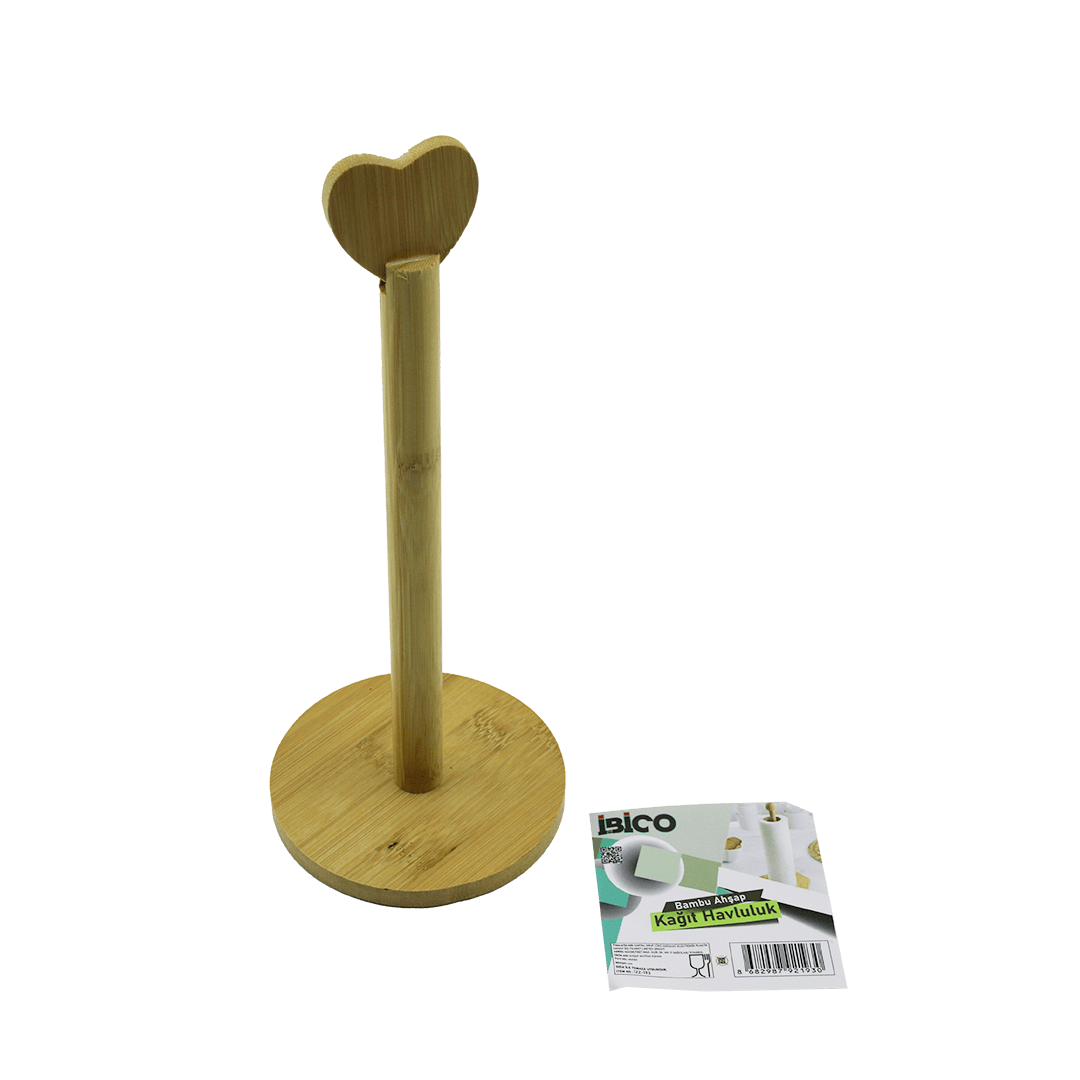 Bambu Kağıt Havluluk Yuvarlak Taban 12 cm Kalp Sap 28.5 cm