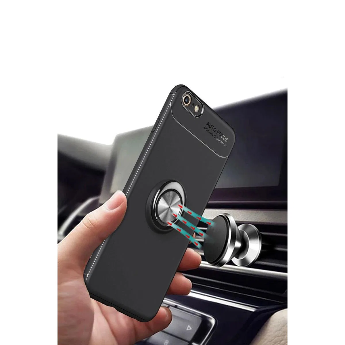 Apple İphone 6 Kılıf Range Yüzüklü Silikon - Kırmızı