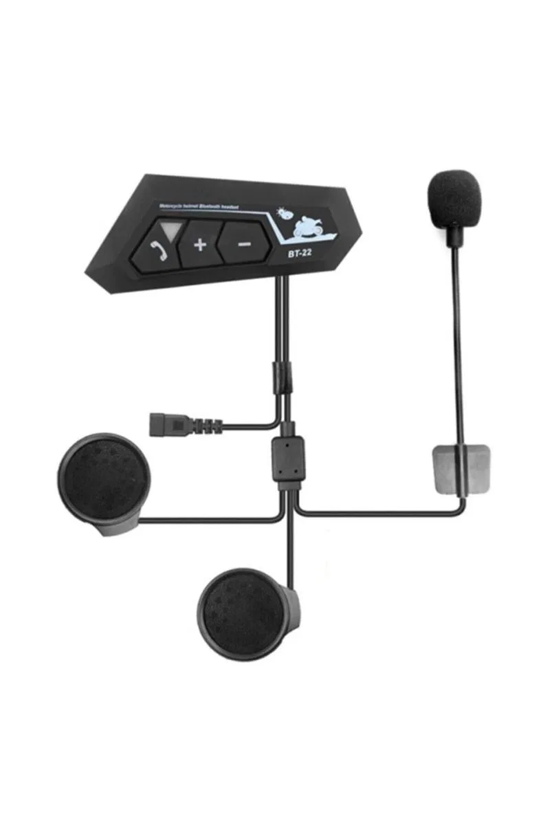 Bt22 Kask Kulaklık Bluetooth Motosiklet Kulaklık 5. 0 Bluetooth Interkom Motorsiklet Kulaklık