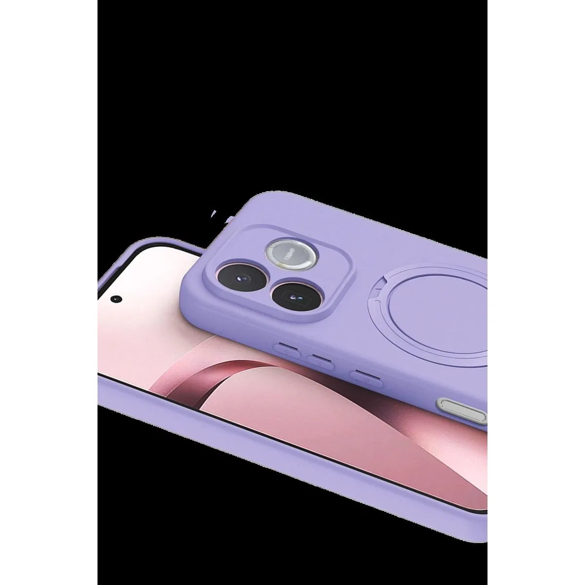 Huawei Honor 600 Lite Regal Magsafe Standlı Kapak - Lila