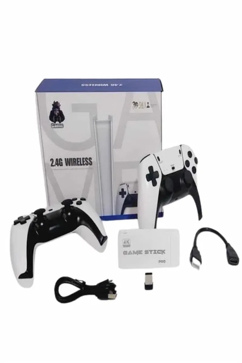 Game Stick 4K Retro Çift Kollu Atari Oyunlari +20000 Oyunlu Konsol Nostalji