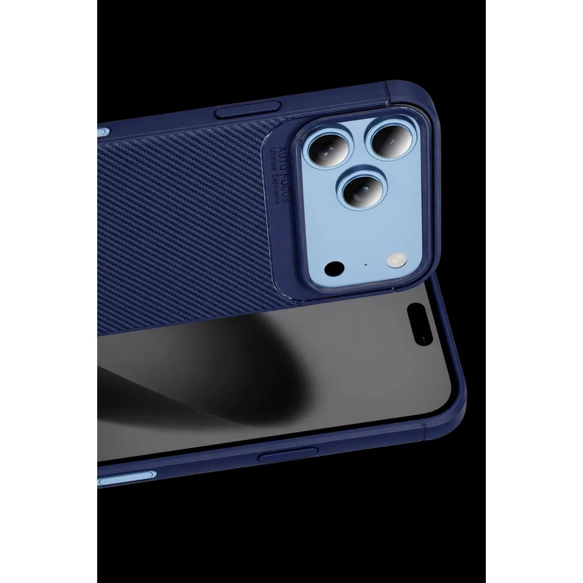 Newface Apple İphone 18 Pro Max Auto Focus Karbon Kapak - Lacivert