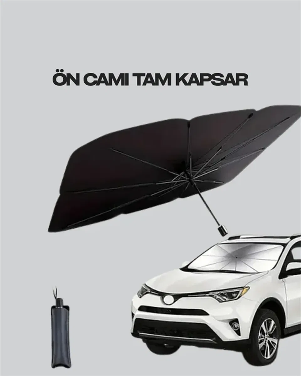 Kalın Kumaşlı Ön Cam Güneşliği – Solmaz, Deforme Olmaz, Uzun Ömürlü