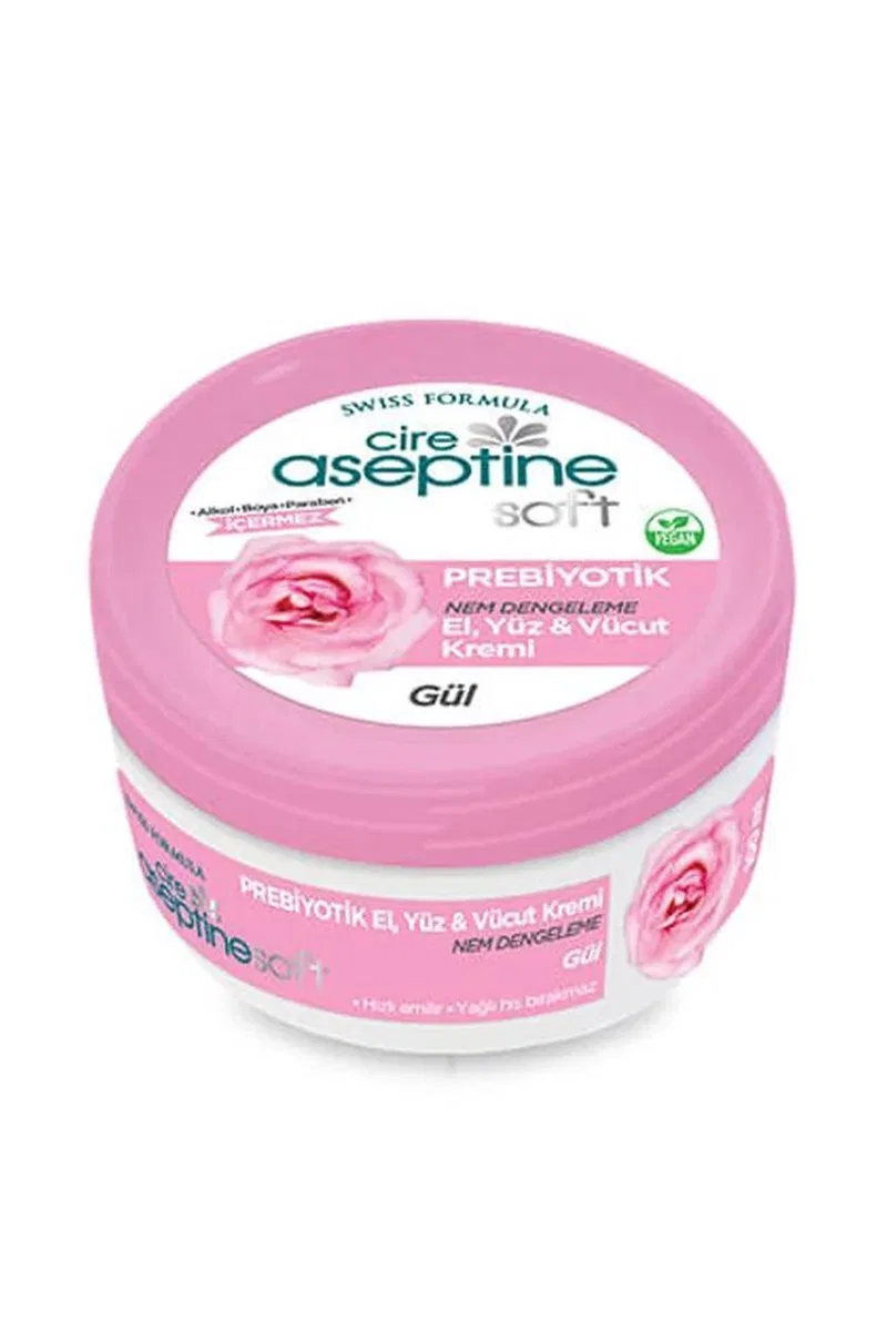 Cire Aseptine Soft Gül Özlü Nem Dengeleyici, Besleyici Prebiyotikli Krem 100 ml