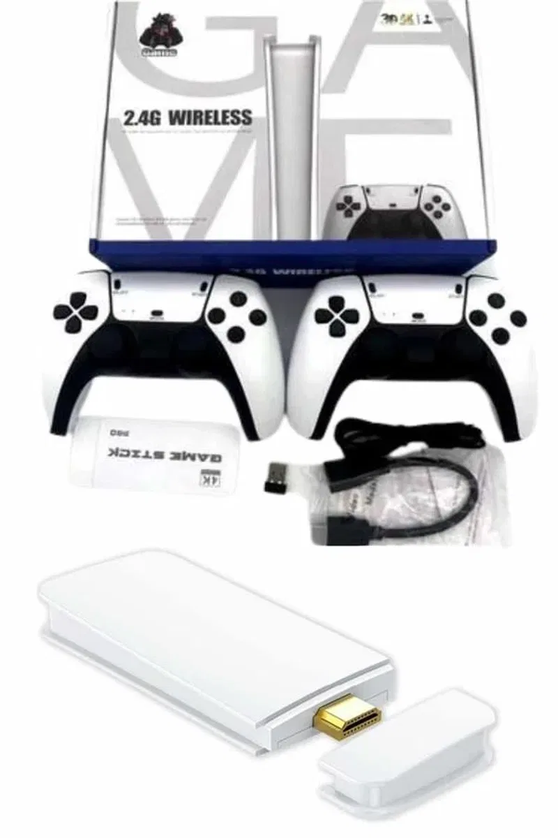 Game Stick 4K Retro Çift Kollu Atari Oyunlari +20000 Oyunlu Konsol Nostalji