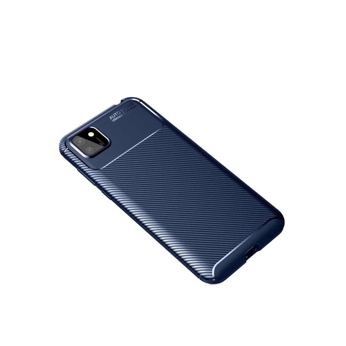 Huawei Y5p Kılıf Auto Focus Karbon Kapak - Lacivert