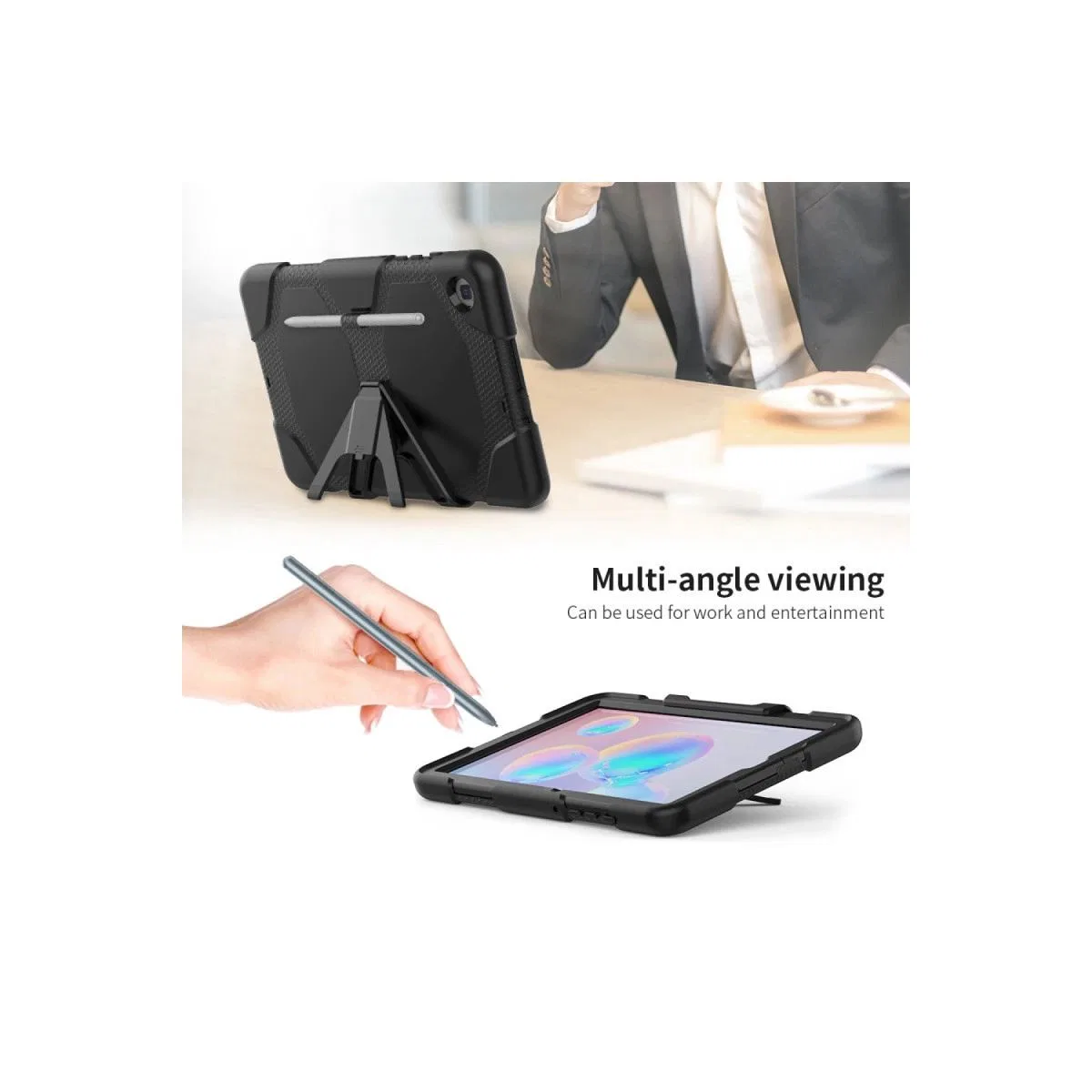 Samsung Galaxy T500 Tab A7 10. 4 Kılıf Griffin Tablet Kapak - Siyah
