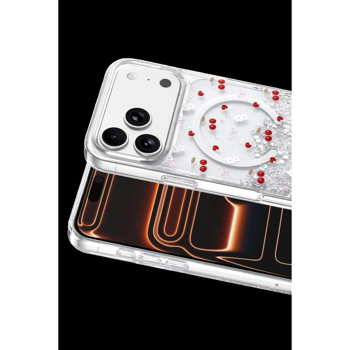 Onegif Apple İphone 17 Pro Max Misk Simli Magsafe Kapak - Desen 5