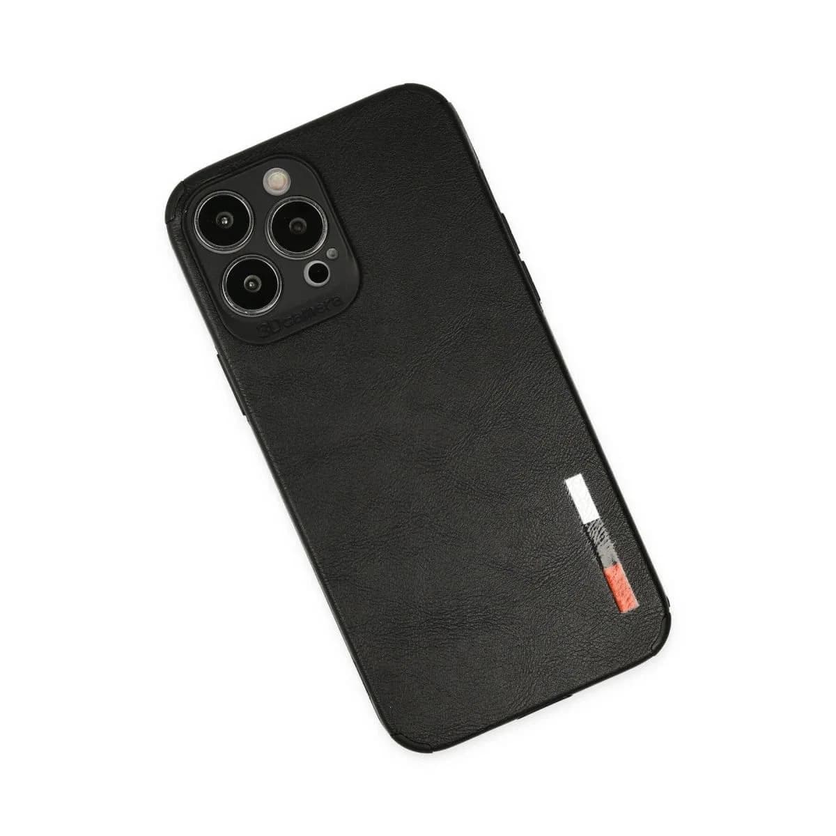 Apple İphone 13 Pro Max Kılıf Loop Deri Silikon - Siyah