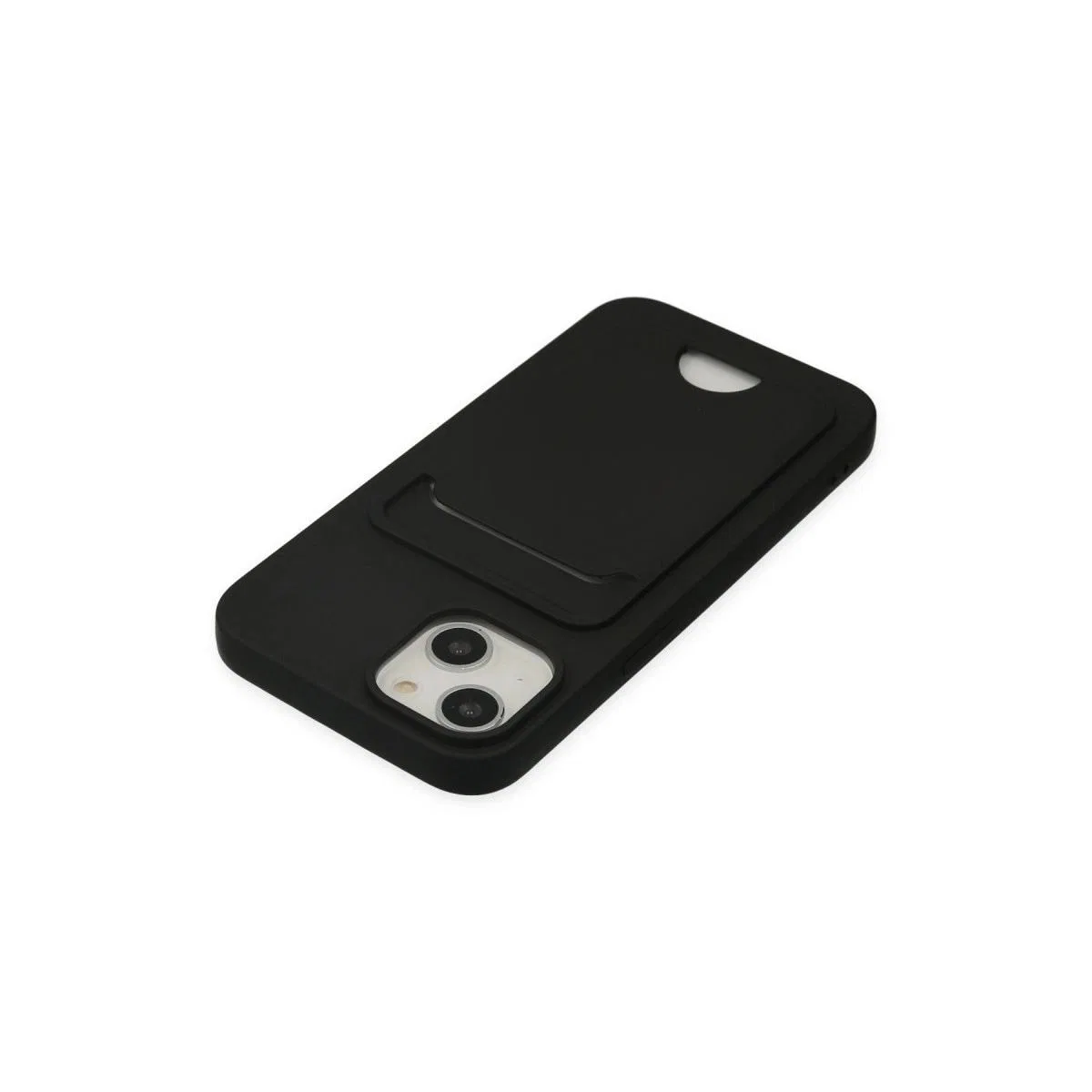Apple İphone 14 Plus Kılıf Kelvin Kartvizitli Silikon - Siyah