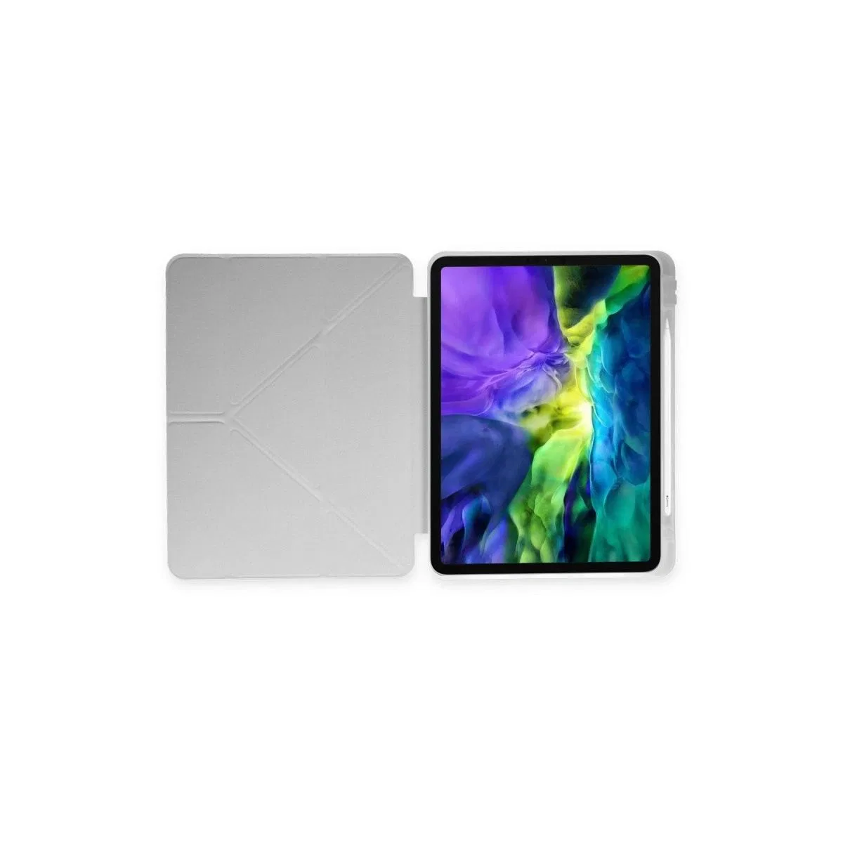 Apple İpad Air 4 10. 9 Kılıf Kalemlikli Mars Tablet Kılıfı - Gri