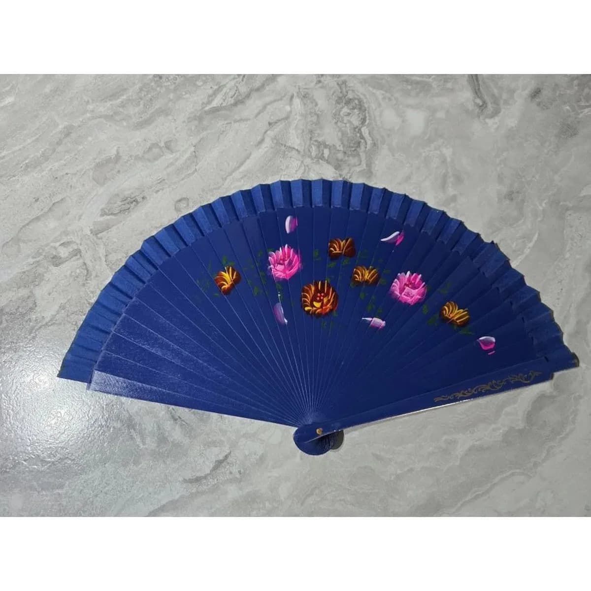 Bambu Çift Taraflı Yelpaze Karışık Renkler 12'li Paket