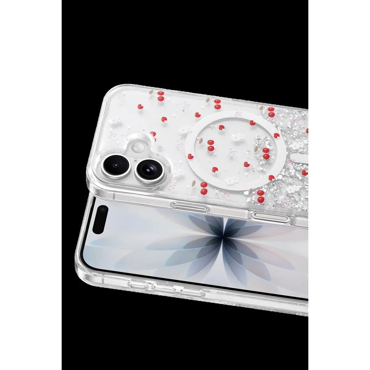 Onegif Apple İphone 17 Misk Simli Magsafe Kapak - Desen 5