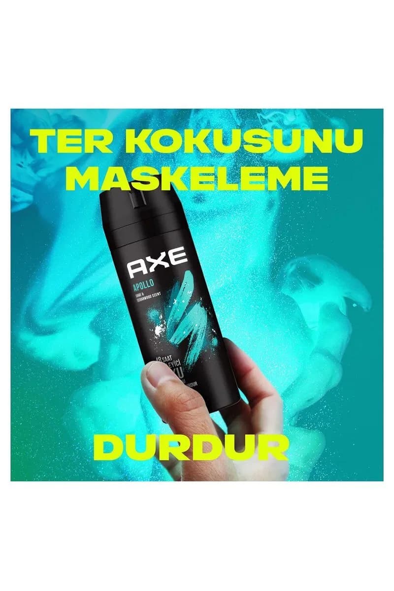 Axe Erkek Sprey Deodorant Apollo 48 Saat Etkileyici Koku Vücut Spreyi 150 ml