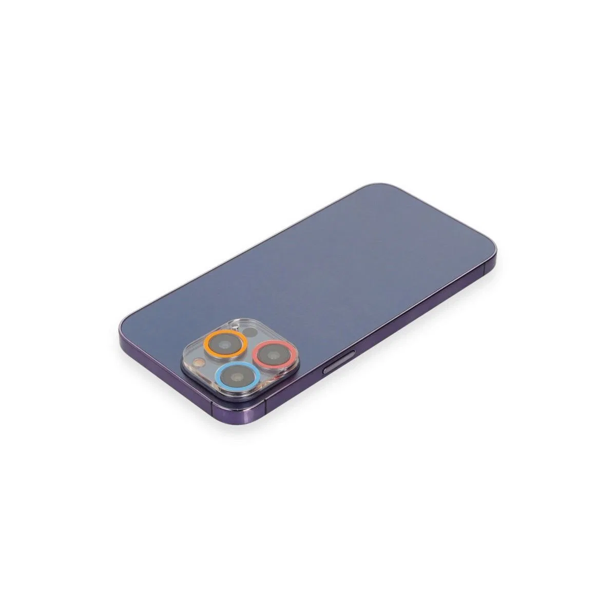 Apple İphone 12 Pro Renkli Kamera Lens Koruma Cam - Pembe-mavi