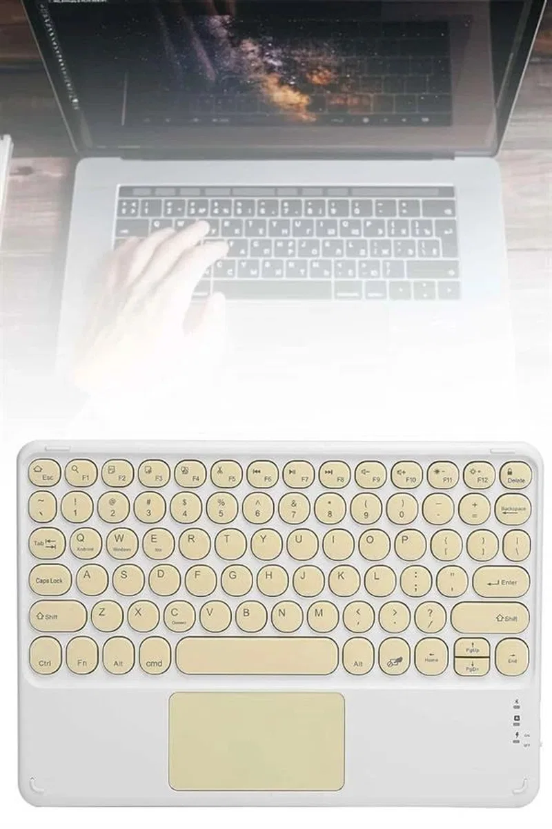 Profesyonel Wifi Q Klavye Bluetooth Klavye Touchpad 10. 8 Inç Yeni Nesil