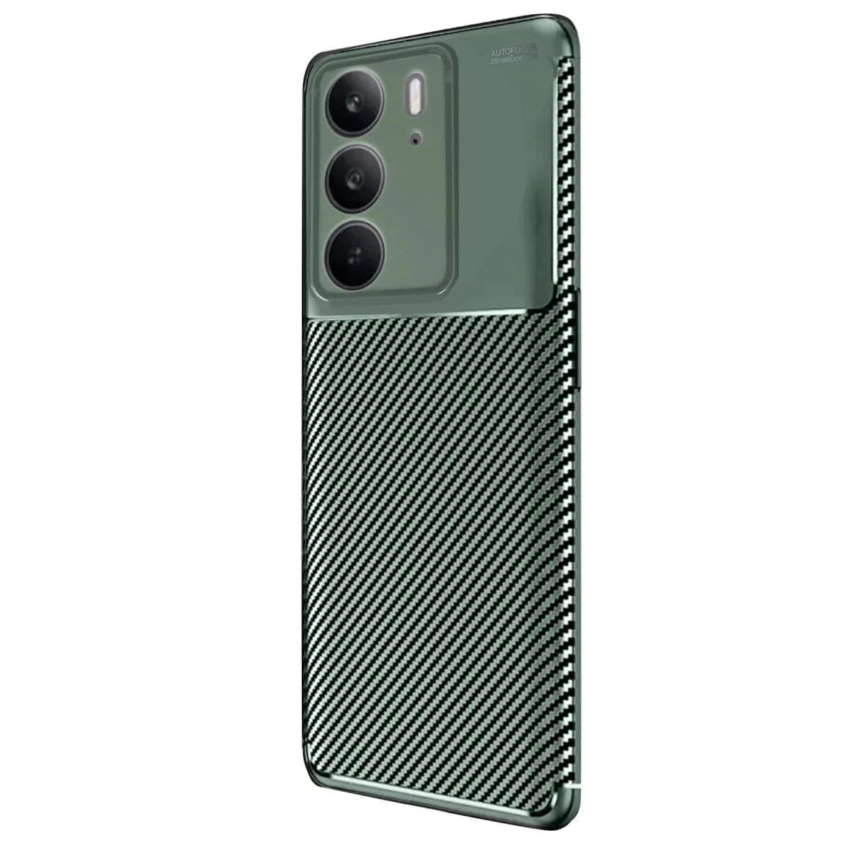Realme C75 4g Auto Focus Karbon Kapak - Koyu Yeşil