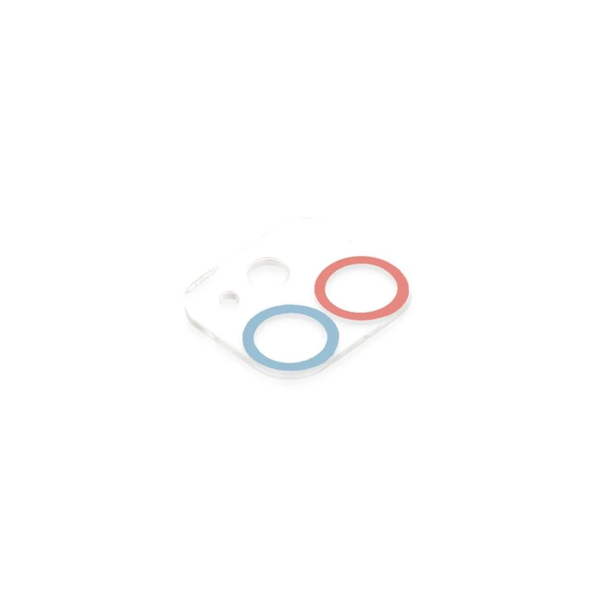 Apple İphone 12 Renkli Kamera Lens Koruma Cam - Pembe-mavi