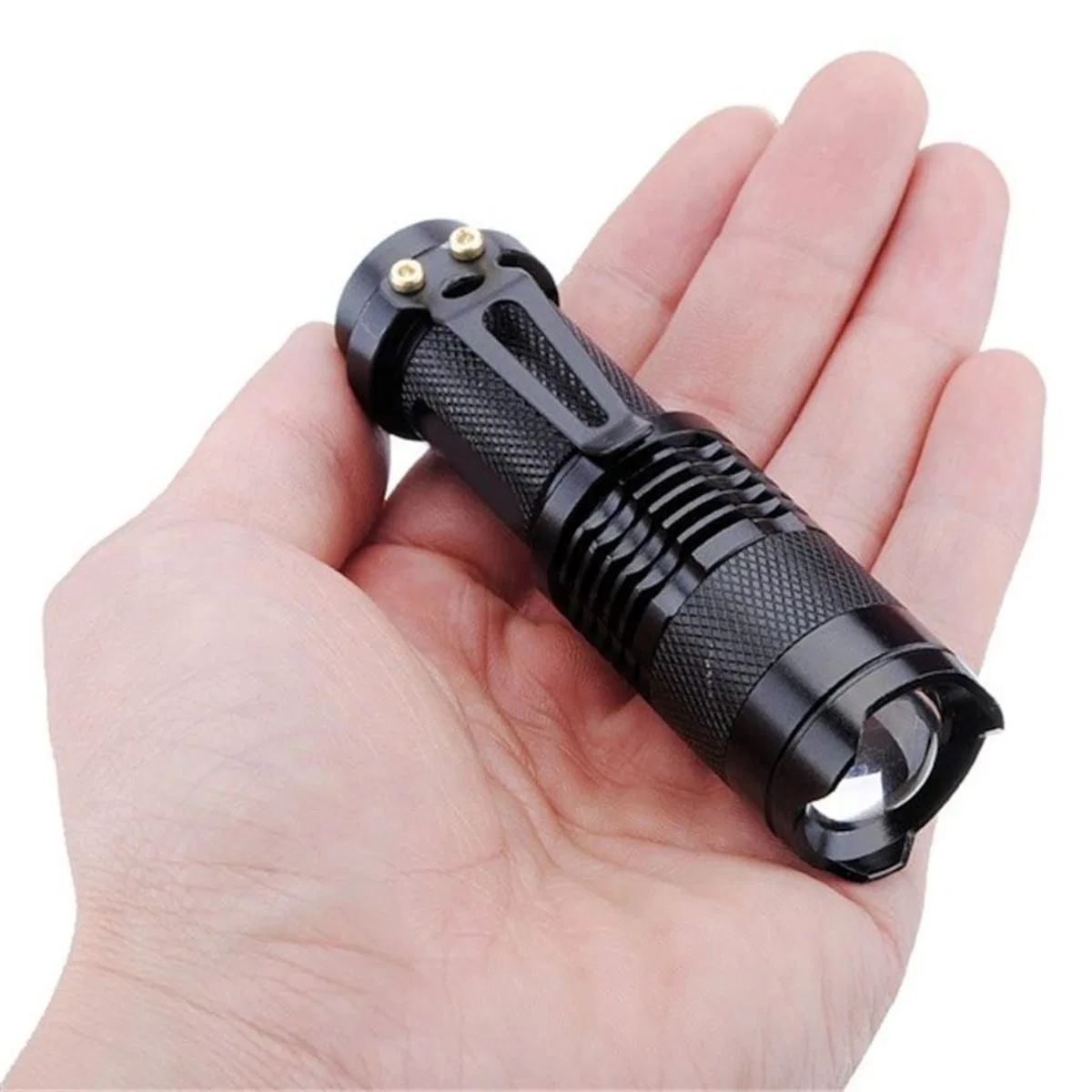 Cree Q5 Led Zoomlu Pilli Mini Feneri 14500 Pil İle Çalışma Özelliği