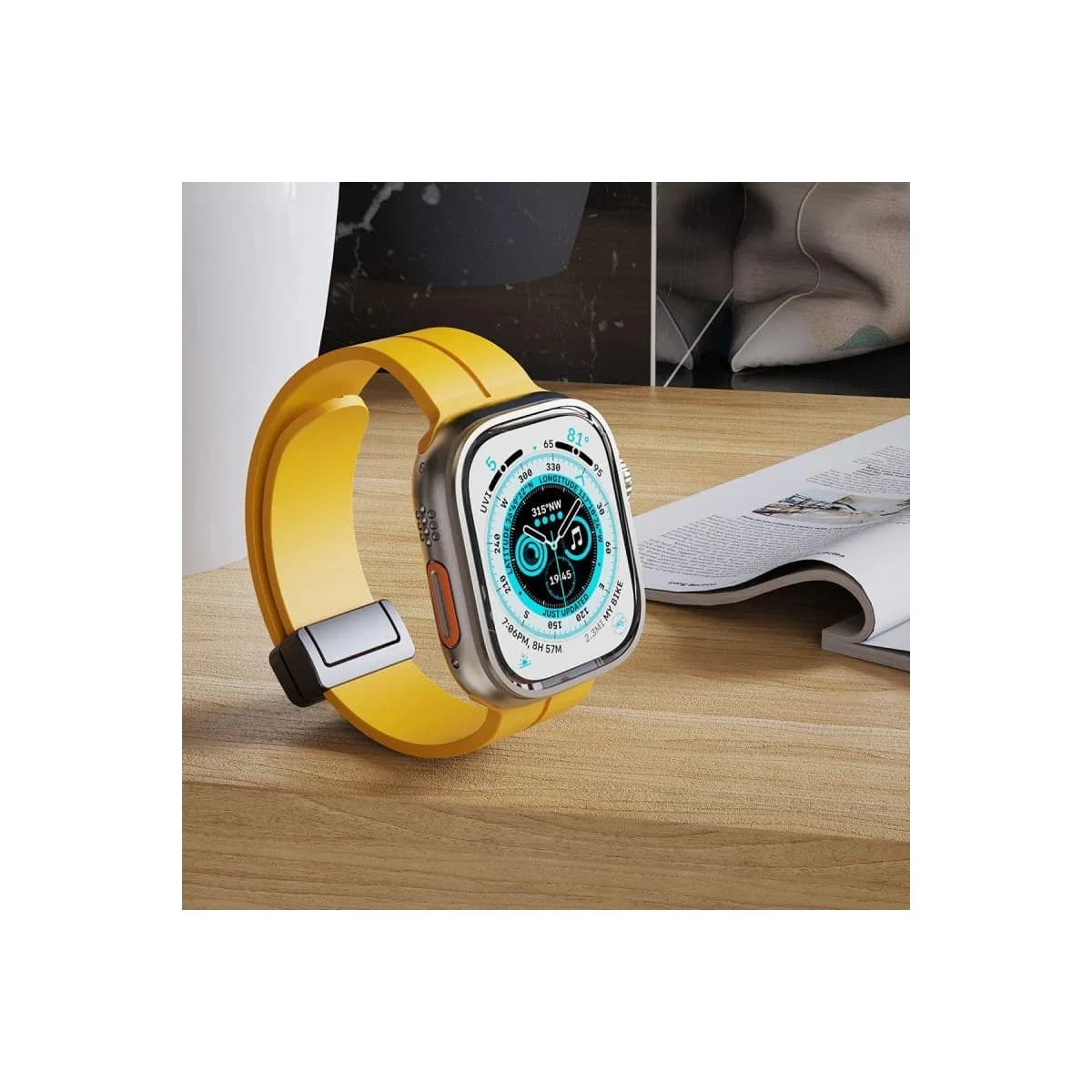 Apple Watch 42mm Kr412 Elegance Stylısh Kordon (saat Değildir) - Pudra