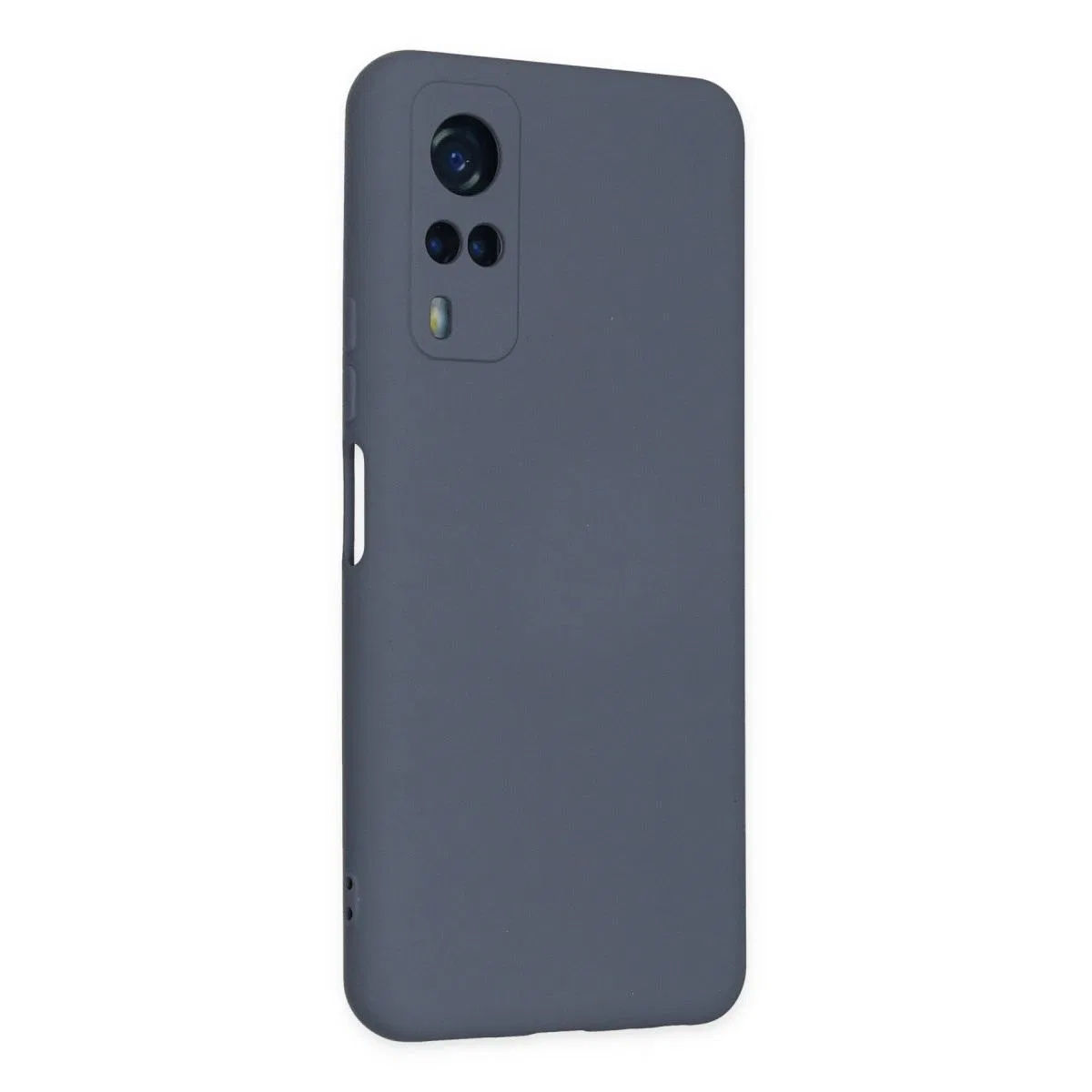 Vivo Y53s Kılıf Nano İçi Kadife Silikon - Gri