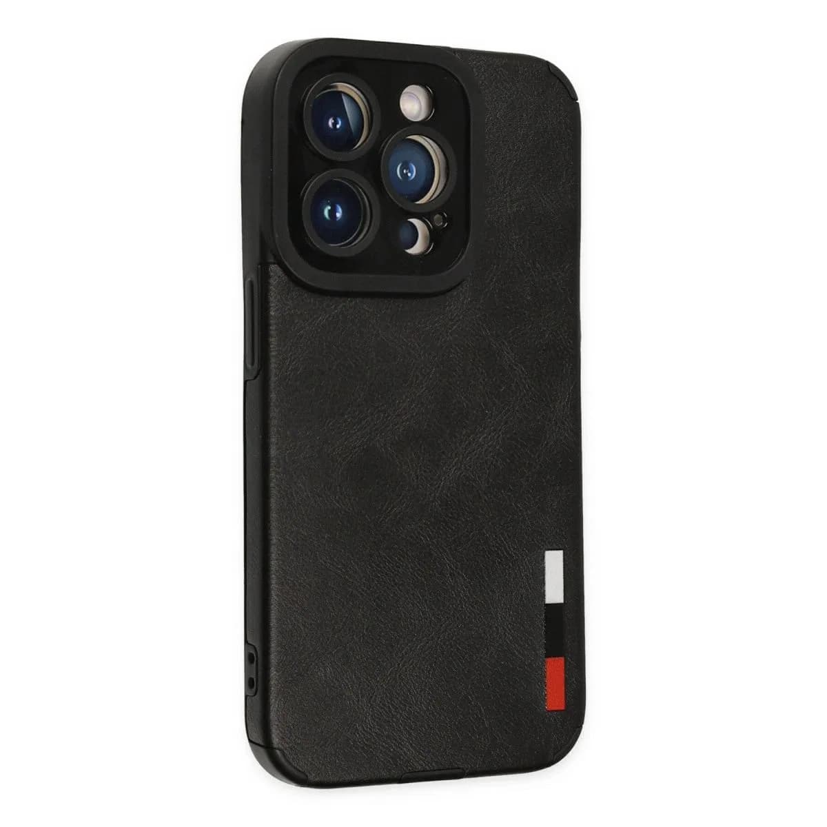 Apple İphone 14 Pro Kılıf Loop Deri Silikon - Siyah