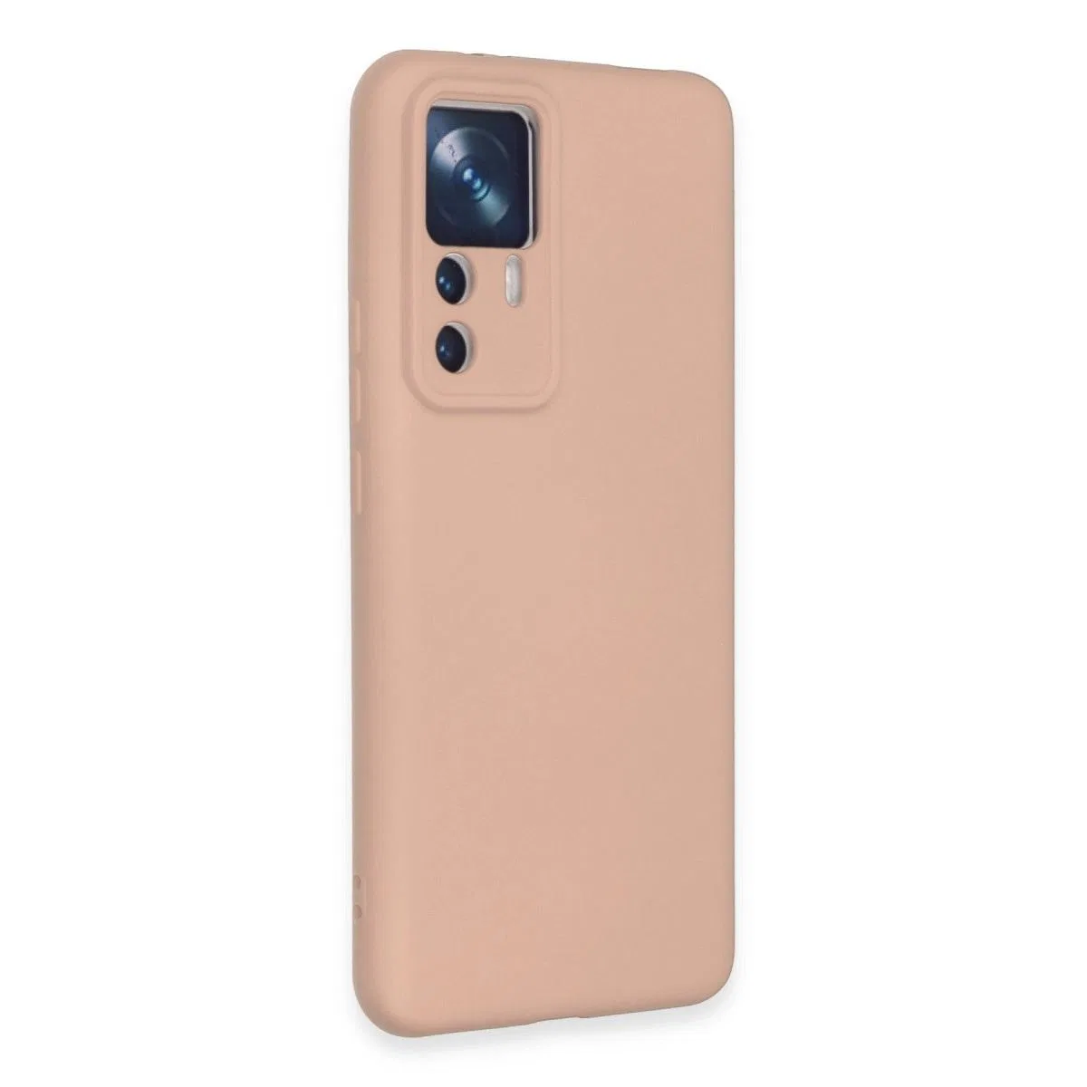 Xiaomi Mi 12t Pro Kılıf Nano İçi Kadife Silikon - Pudra
