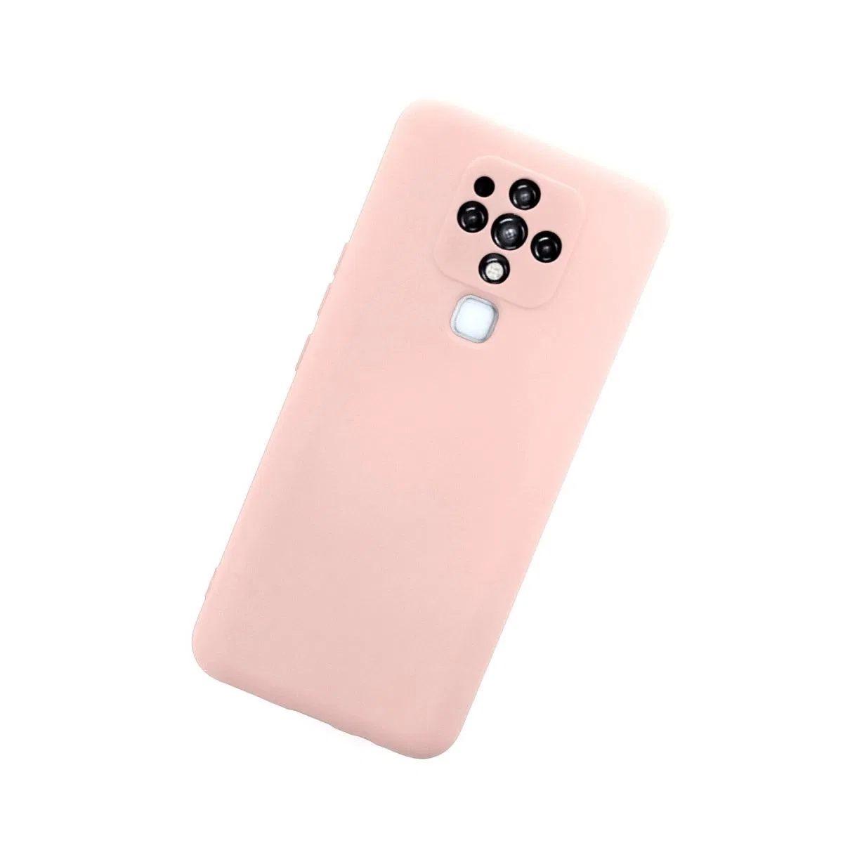 Tecno Camon 16 Kılıf Nano İçi Kadife Silikon - Pudra