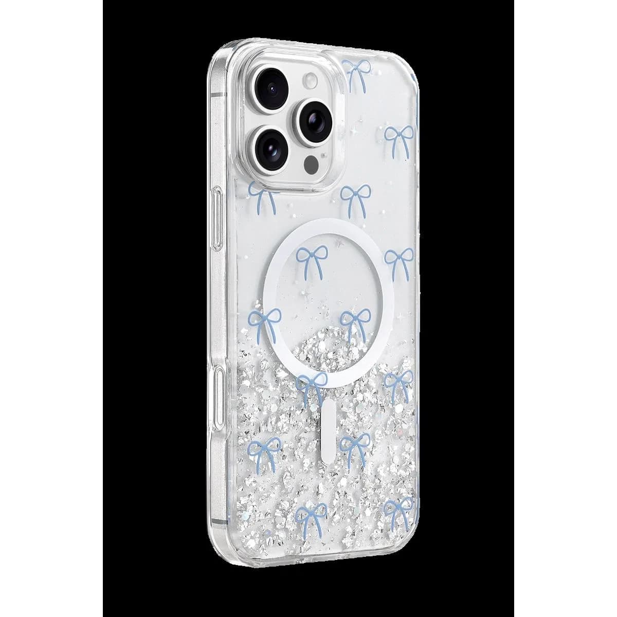 Onegif Apple İphone 16 Pro Max Misk Simli Magsafe Kapak - Desen 3