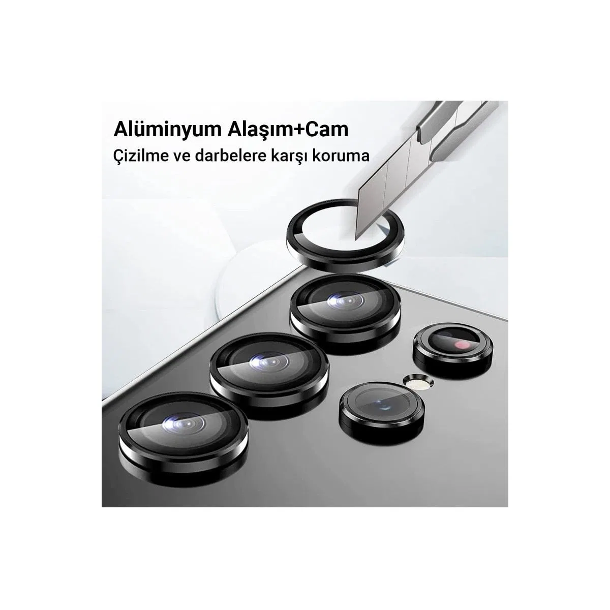 Samsung Galaxy Z Fold 5 Valdez Metal Kamera Lens - Krem