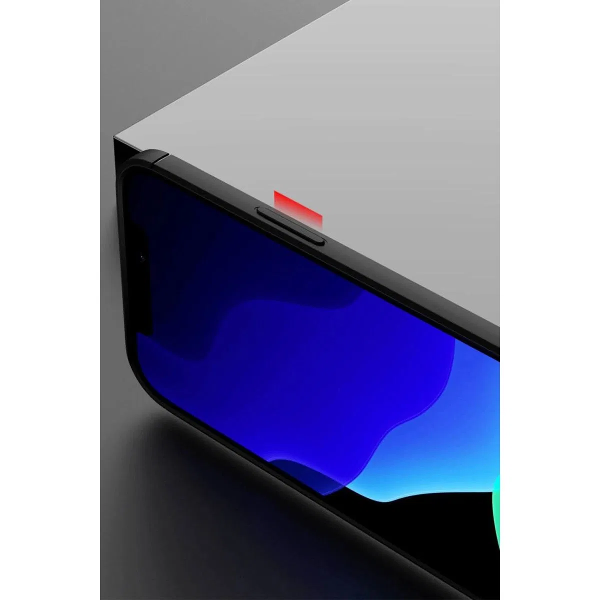 Apple İphone 12 Kılıf Range Yüzüklü Silikon - Siyah-mavi