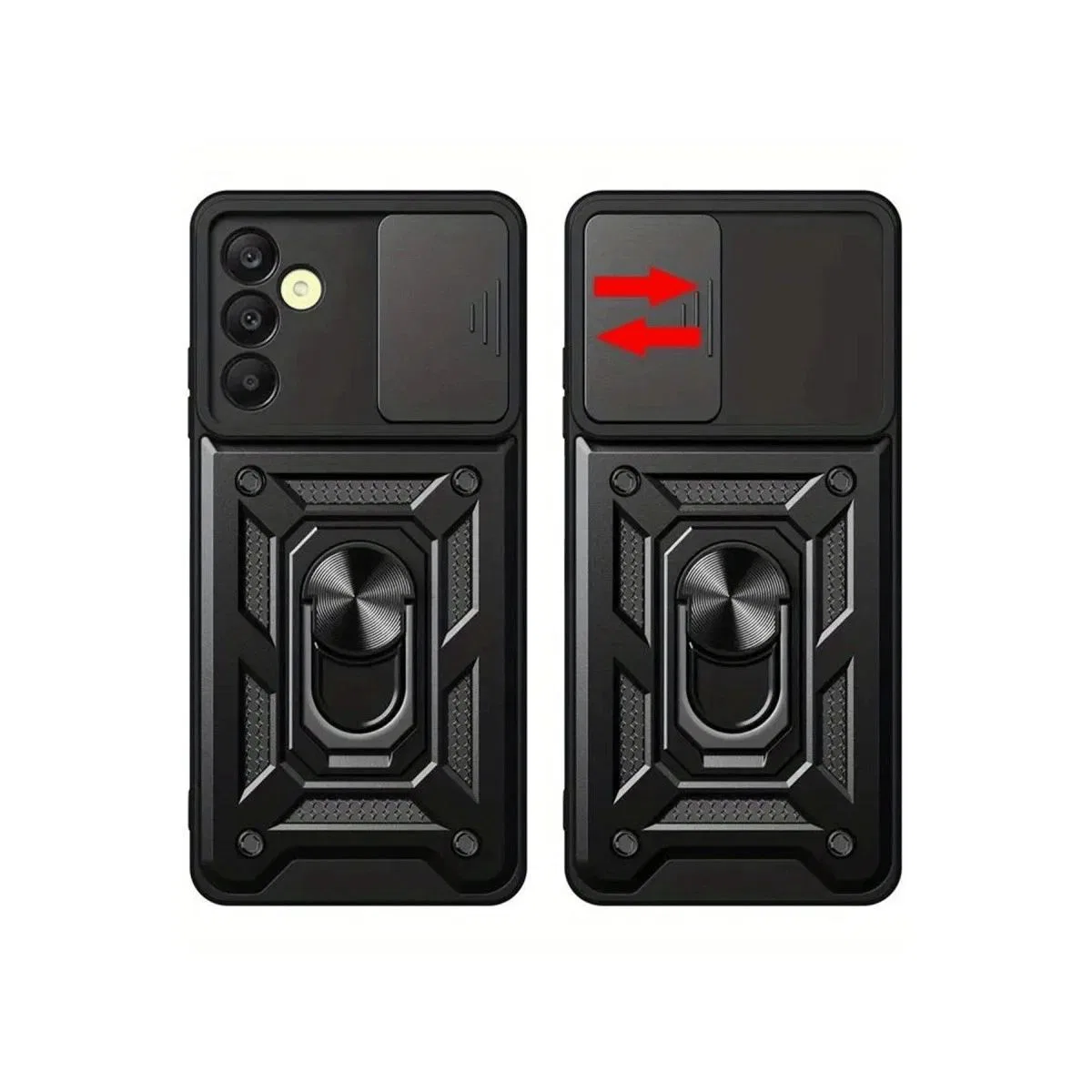 Samsung Galaxy S24 Fe Pars Lens Yüzüklü Silikon - Kırmızı