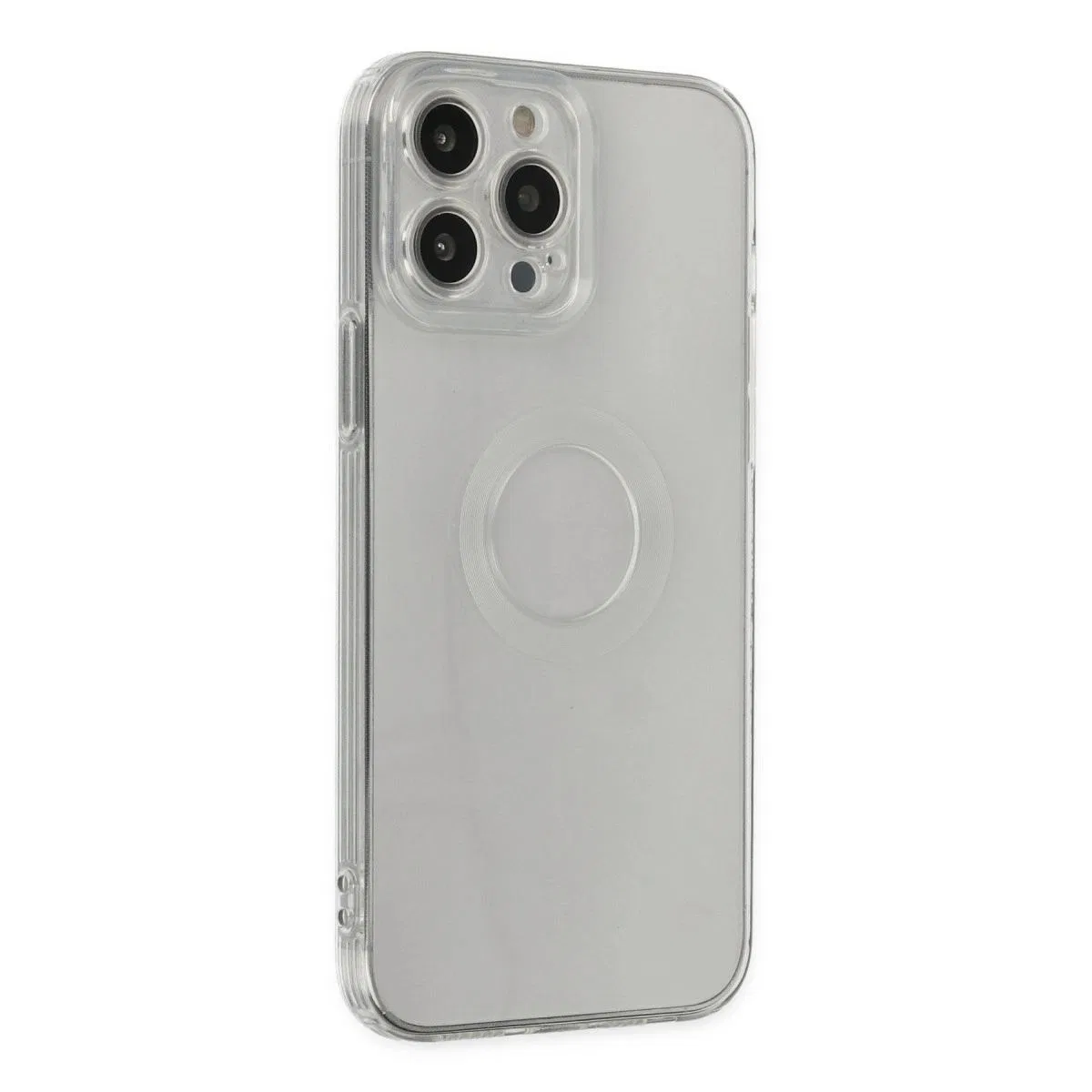 Apple İphone 13 Pro Max Kılıf Santa Lens Silikon - Şeffaf