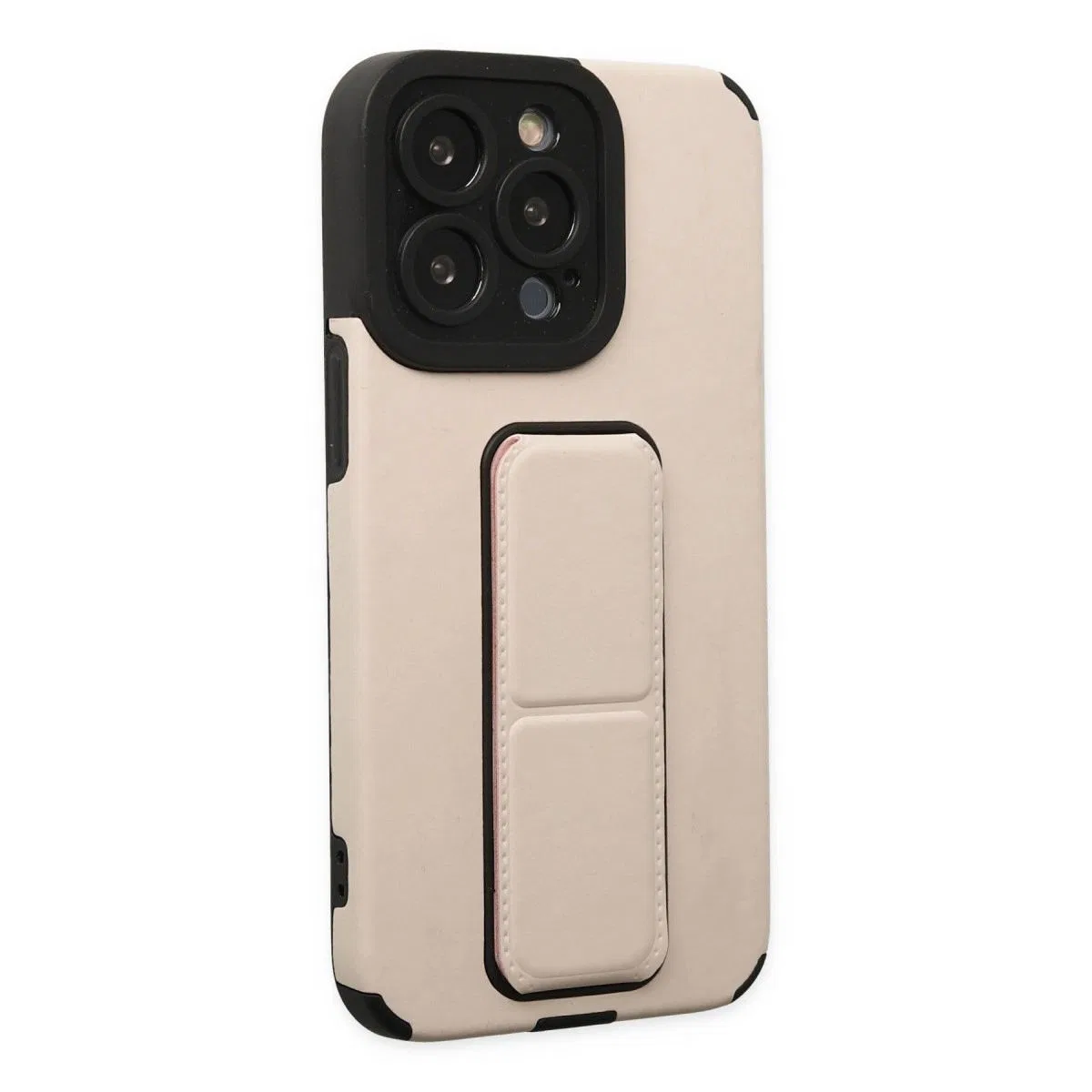 Apple İphone 13 Pro Kılıf Mega Standlı Silikon - Gold