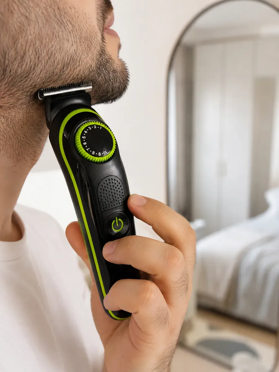 5'i 1 Arada Erkek Bakım Seti Çok Başlıklı Sakal Favori ve Vücut Tıraş Makinesi