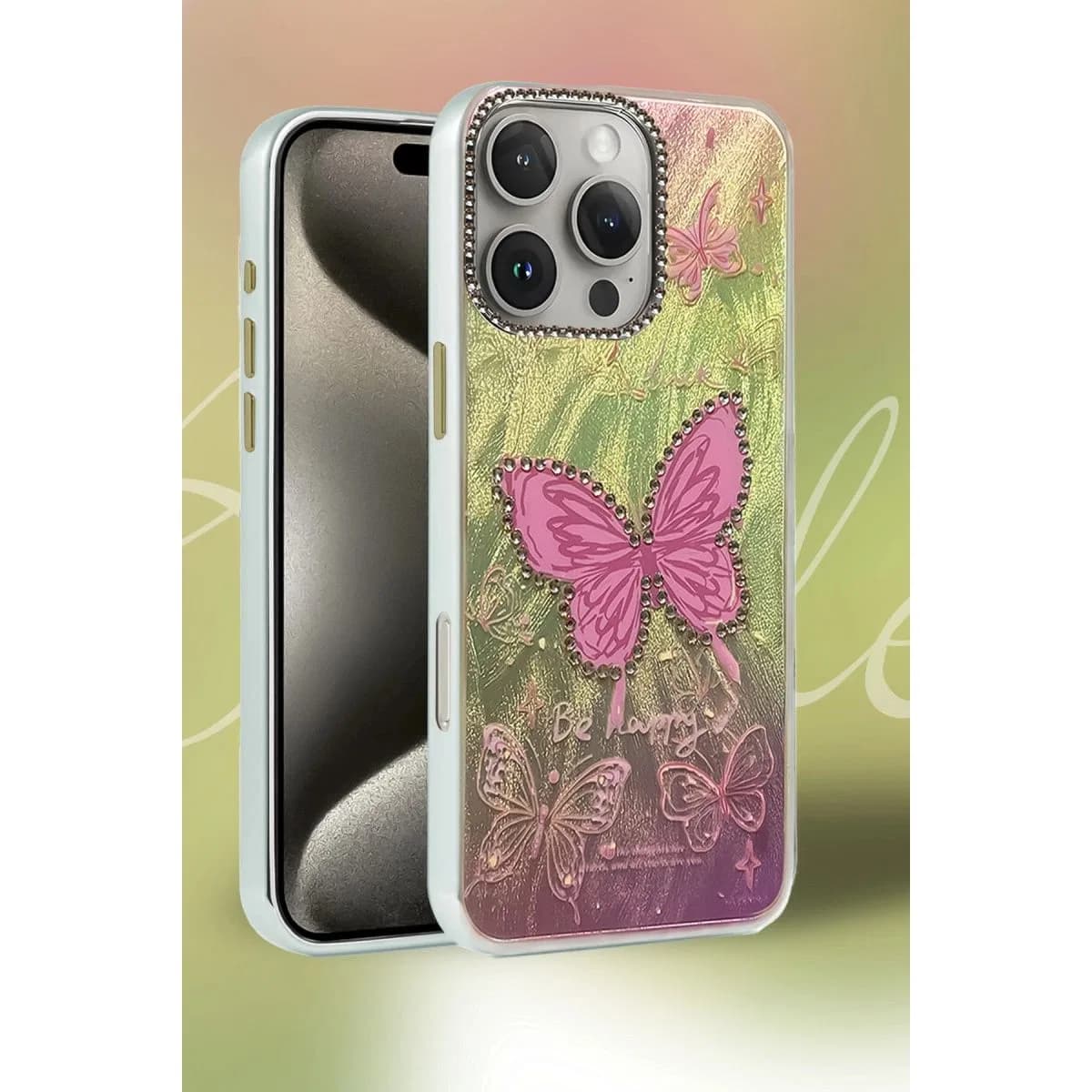 Apple İphone 16e Kılıf Blade Aynalı Desenli Kapak - Desen 3