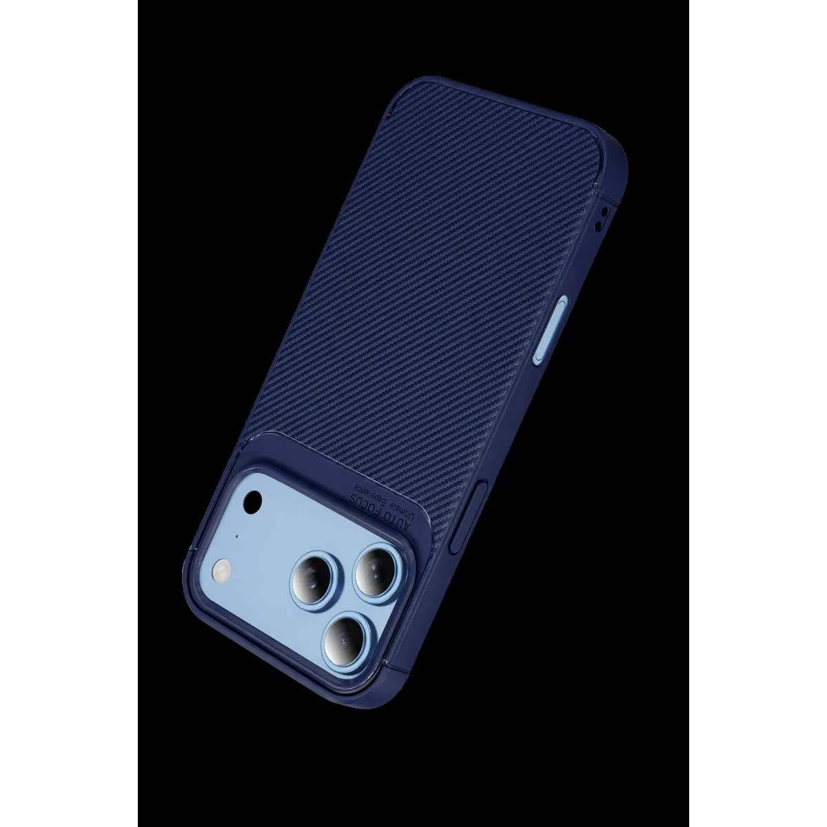 Newface Apple İphone 18 Pro Max Auto Focus Karbon Kapak - Lacivert
