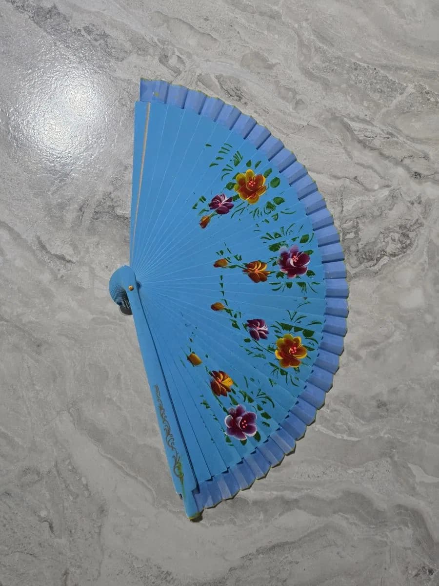 Bambu Çift Taraflı Yelpaze Karışık Renkler 12'li Paket